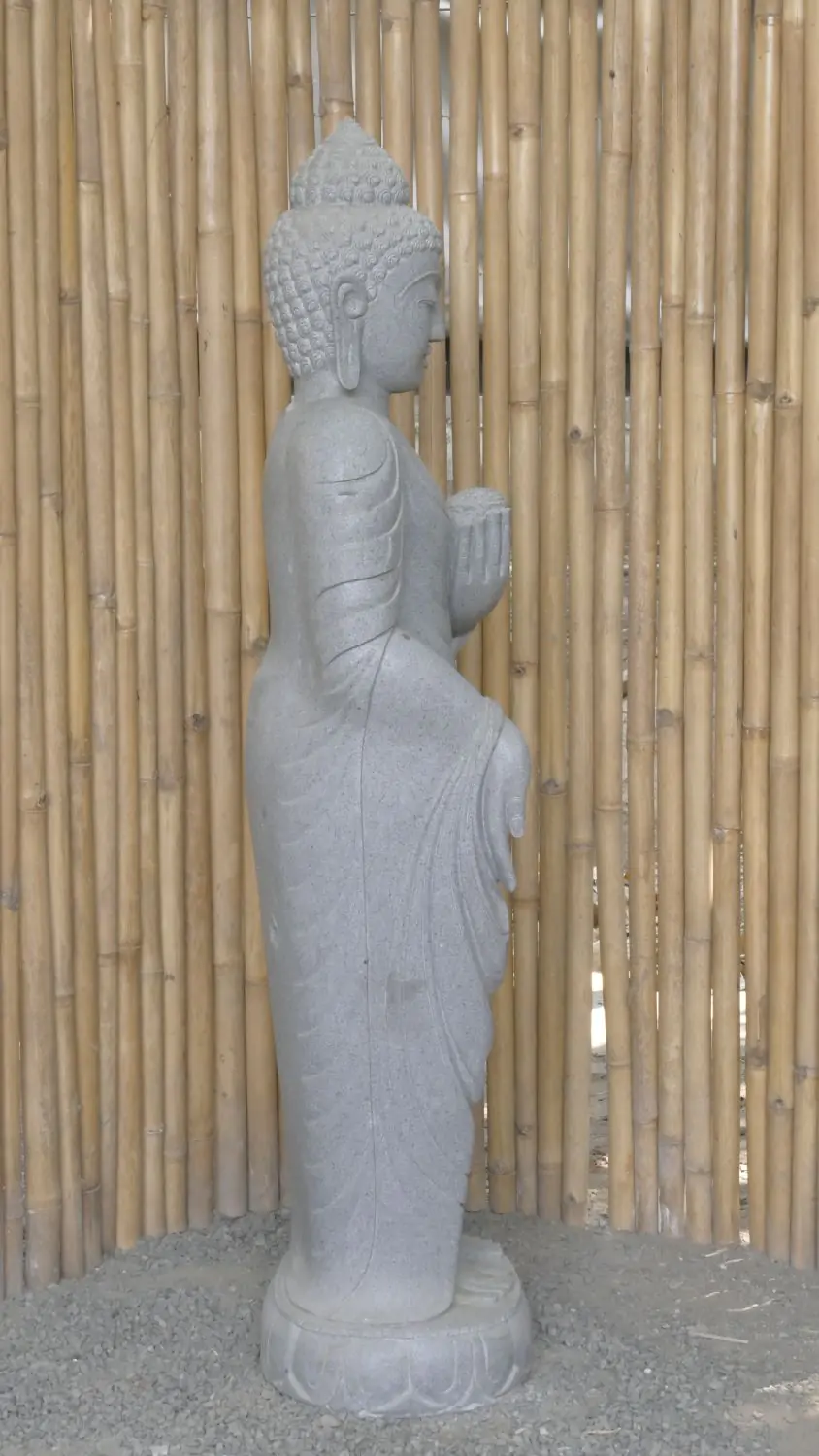  Product image 3 of the product “Standing Buddha with Lotus Flower, ca. 153 cm H ”
